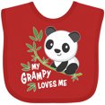 thumbnail image 3 of Inktastic My Grampy Loves Me Cute Panda Boys or Girls Baby Bib, 3 of 4