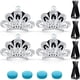 thumbnail image 1 of RV 4 Piezas Bling Clips de Ventilación de Coche Accesorios de Decoración de Coche Clips de Cristal de Diamantes de Imitación Clips de Aromaterapia de Cristal para Coche con Almohadillas, Plata, 1 of 5