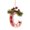 C, variant on Christmas Letter Ornament, Plaid Wooden Alphabet with Pine Berry Twine For Xmas Tree Wreath Door Wall Decor