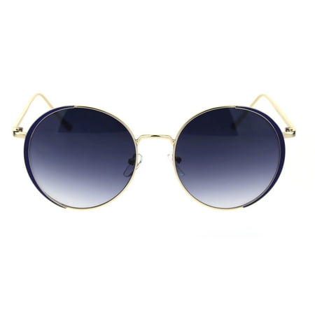 Thirty Two Womens Lashed - Elegant Womens Jewel Parentheses Eye Lash Sunglasses Gold Blue Smoke