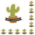 thumbnail image 3 of Sonducket Broche de dibujos animados de Cactus verde en maceta con forma de hoja de planta, joyería esmaltada, alfileres de solapa, para ropa, XZ3281 10Conjunto, 3 of 6