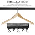 thumbnail image 2 of UPOUART Baseball Cap Display Rack Black Polyester Foldable Hooks Design Home Organization 1Set, 2 of 7
