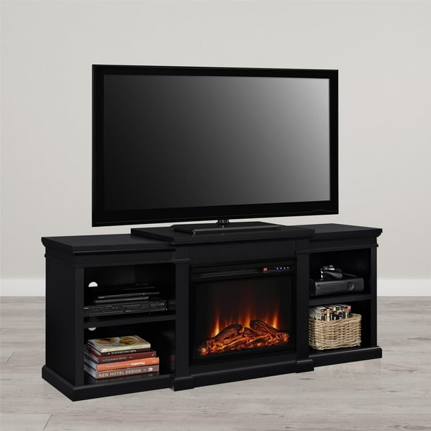 Manchester Fireplace Tv Console For Tvs Up To 70 Black Walmart Com Walmart Com
