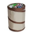 thumbnail image 2 of Smart Design Spiral Pop Up Trash Bin - 9.5 inch x 13 inch - Beige with Dark Brown Trim, 2 of 7