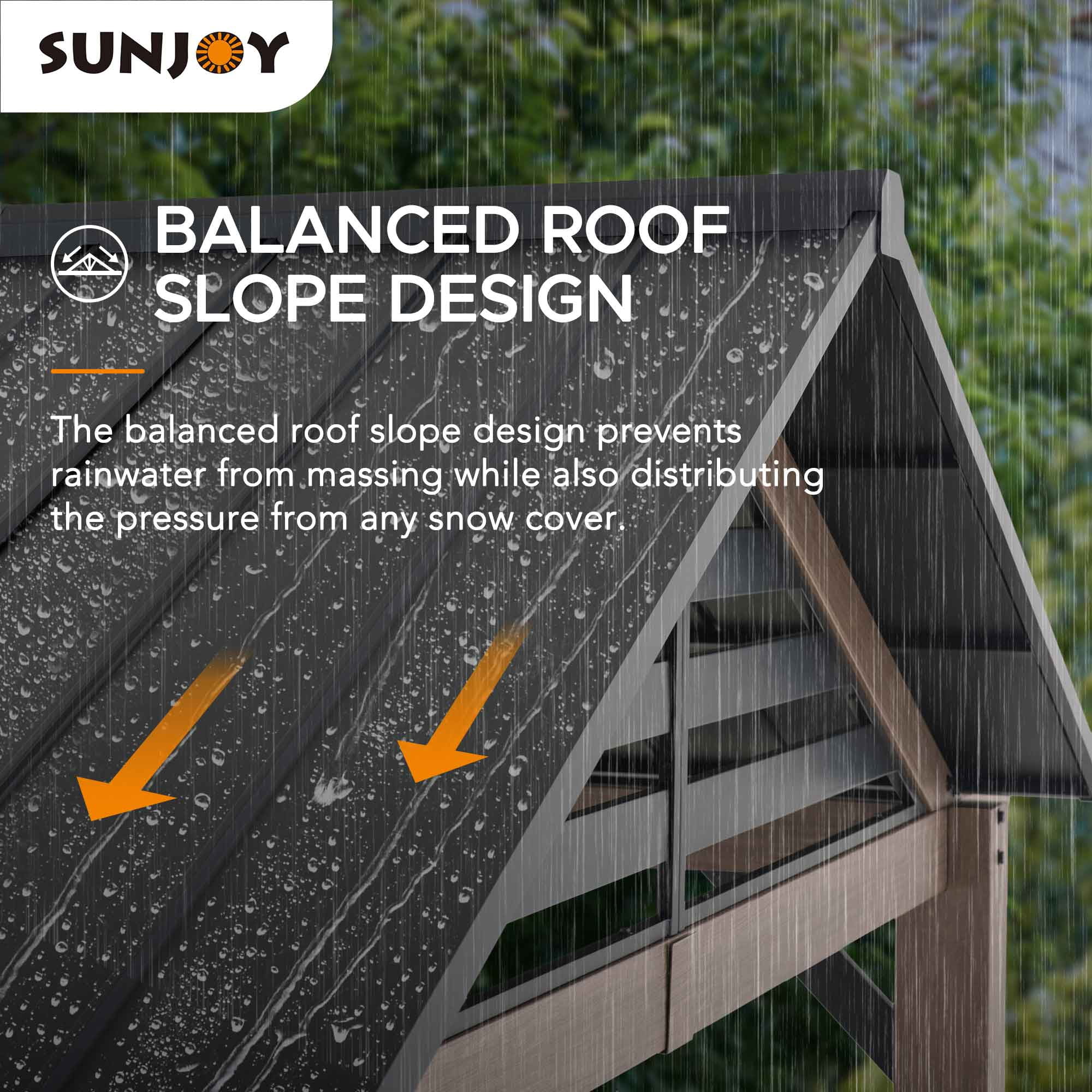 Sunjoy Hardtop Gazebo 13 x 13 ft. Outdoor Galvanized Steel Gazebo with Metal Gable Roof and Ceiling Hook, Suit for Patio and Backyard, Black