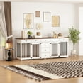 thumbnail image 3 of 89" Dog Crate Furniture Large Furniture Style Dog Crate with Drawers, 3 of 5