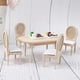 thumbnail image 4 of Dollhouse Miniature Dining Table Chair Set Furniture Toy, 4 of 5