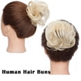 thumbnail image 3 of SEGO Messy Human Hair Bun Extensions Straight/Curly Hair Bun Hairpiece for Updo Style Chignon for Women Donut Ponytail, 3 of 8