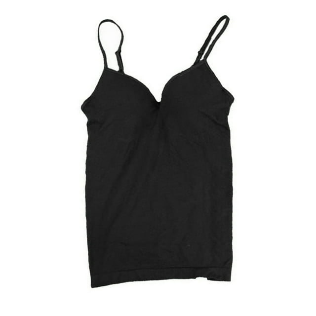 Débardeur Soutien-Gorge Sans Coutures pour Femmes en Modal à Col en V Rembourré à Bretelles Ajustables Camisole sous-Vêtements