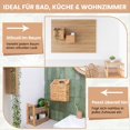 thumbnail image 5 of Juego de 2 Cestas Colgantes de Almacenamiento - Cestas de Pared Tejidas A Mano para Correo, Documentos, Libros y Accesorios - para Recibidor y Cocina, 5 of 5