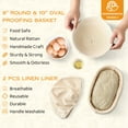 thumbnail image 5 of 27PCS Sourdough Bread Baking Supplies Sourdough Starter Kit with Starter Jar with 9"Round& 10"Oval Banneton Proofing Baskets,, 5 of 7