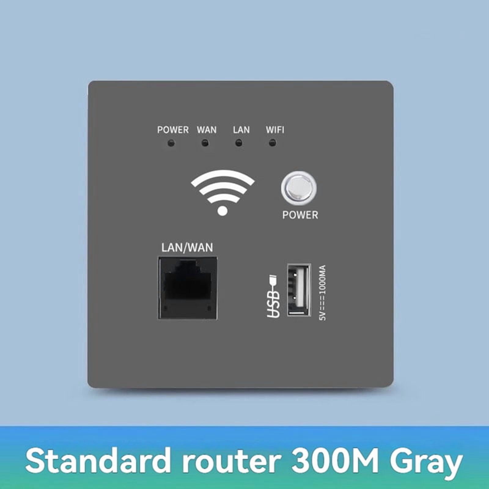 3X 300Mbps 2.4Ghz WIFI Router Wireless WiFi Socket RJ45 AP Relay Smart USB Socket Panel Embedded Wall WIFI Router C