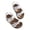 Silver, variant on Gyujnb Girls Rose Gold Glitter Toe-Loop Sandals Adjustable Buckle Cork Footbed Summer Casual Shoes,11-12 Years