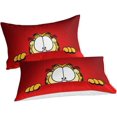 thumbnail image 5 of Houkig Print Duvet Cover Garfield Set With Anime Characters Two Pillow Cases Pattern Bedding Set Single/double Size For Kids Teens Double, 5 of 5