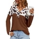 thumbnail image 2 of Sudaderas Con Mangas Con Estampado De Leopardo,Suéter Suelto De Punto De Gofre De Leopardo Con Cuello En V De Leopardo Salida De Alta Intensidad, 2 of 5
