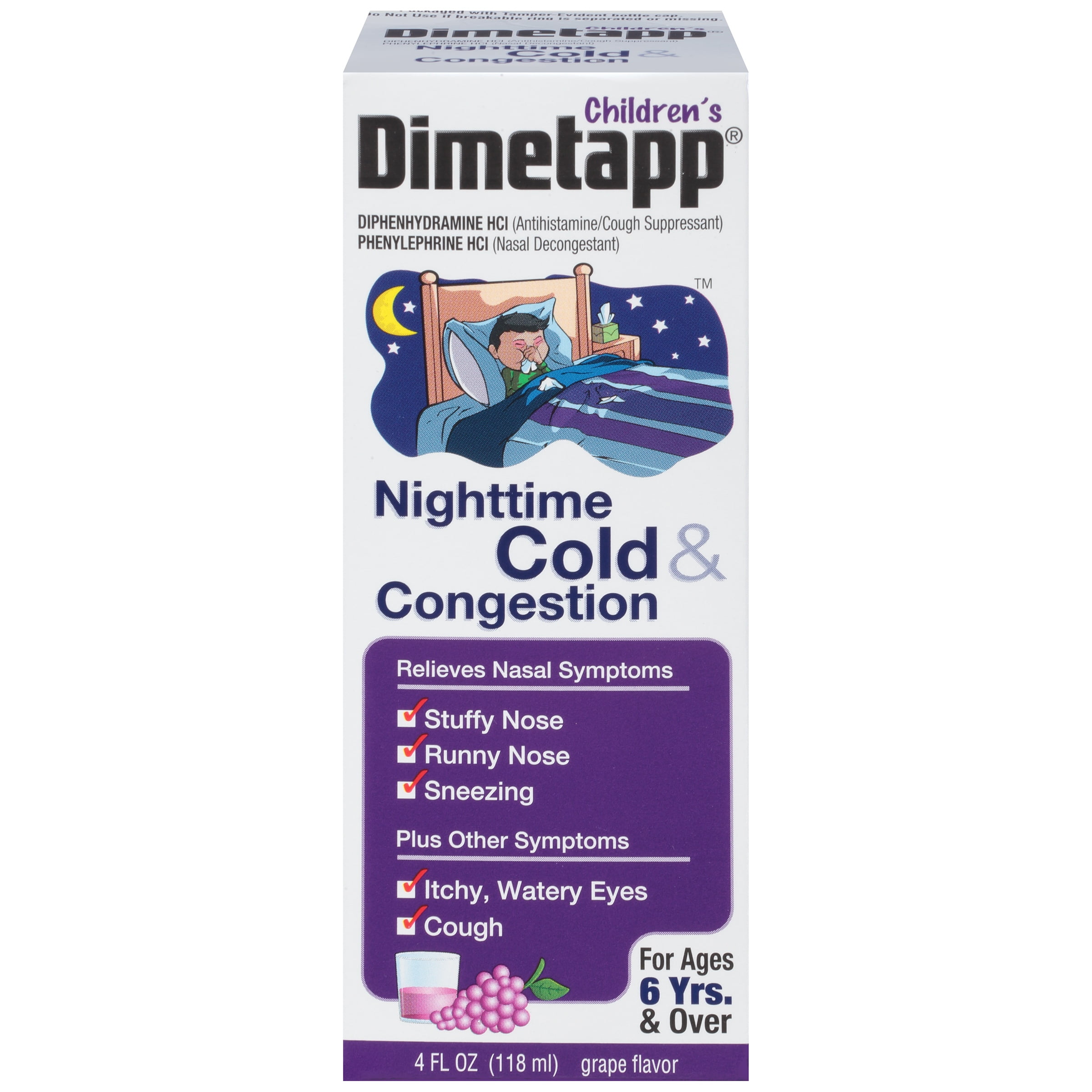 Can You Take Dimetapp Cold And Cough With Tylenol Children's Dimetapp® Nighttime Cold & Congestion Antihistamine/Cough