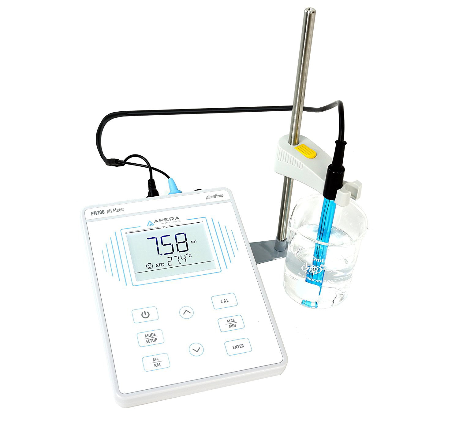 Apera Instruments PH700 Benchtop Lab pH Meter, 0.01 pH Accuracy, 1-3