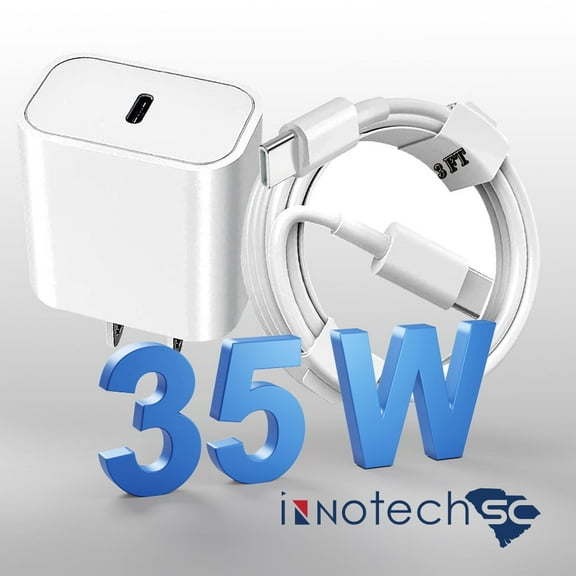 For Apple I Phone 15 /15 Pro/15 pro max USB C Wall Charger Fast Charging 1 pack 35W PD ( MFI Certified) Adapter with 3 ft USB C Braided Cable Compatible with IPhone 15/15Pro/15 ProMAX-