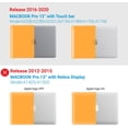 thumbnail image 3 of IBENZER Compatible with 2025 2024 MacBook Pro 13 Inch Case M2 M1 A2338 A2289 A2251 A2159 A1989 A1706 A1708 (2025-2021), HardShell Case & Keyboard Cover & Screen Film, Marigold, MAGD, 3 of 10