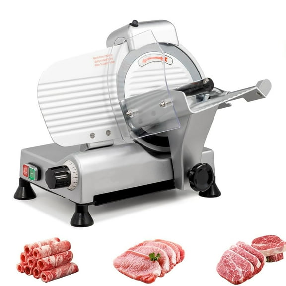UBesGoo 8" Meat Slicer, 210W Electric Food Slicer with Adjustable Thickness, Stainless Steel Blade for Home & Restaurant Use