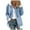Blue, variant on BiZtdJrK Womens Fuzzy Fleece Cardigan Jackets Casual Zip Open Front Hooded Sweatshirts Jacket Solid Color Long Sleeve Plush Coat Today Prime Sales Blue S