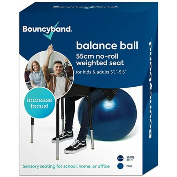 (Medium, Dark Blue) - Balance Ball - No-Roll Weighted Seat is a Flexible Chair for School, Office or Home (Medium, Dark Blue)