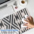 thumbnail image 4 of Long Mouse Pads for Desk,Boho Black and White Diamond Central Ethnic Desk Mats on Top Of Desks, Desk Mouse Pad Extra Large with 3mm Non-Slip Base and Stitched Edge for Gaming,Work,Home 31.5"x15.7", 4 of 5