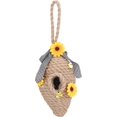 thumbnail image 1 of 1 Uds. Adorno de colmena, adorno de abeja de miel, adorno de girasol de abeja pequeña, decoraciones colgantes de colmena para jardín, oficina al aire libre (ovalada), 1 of 5