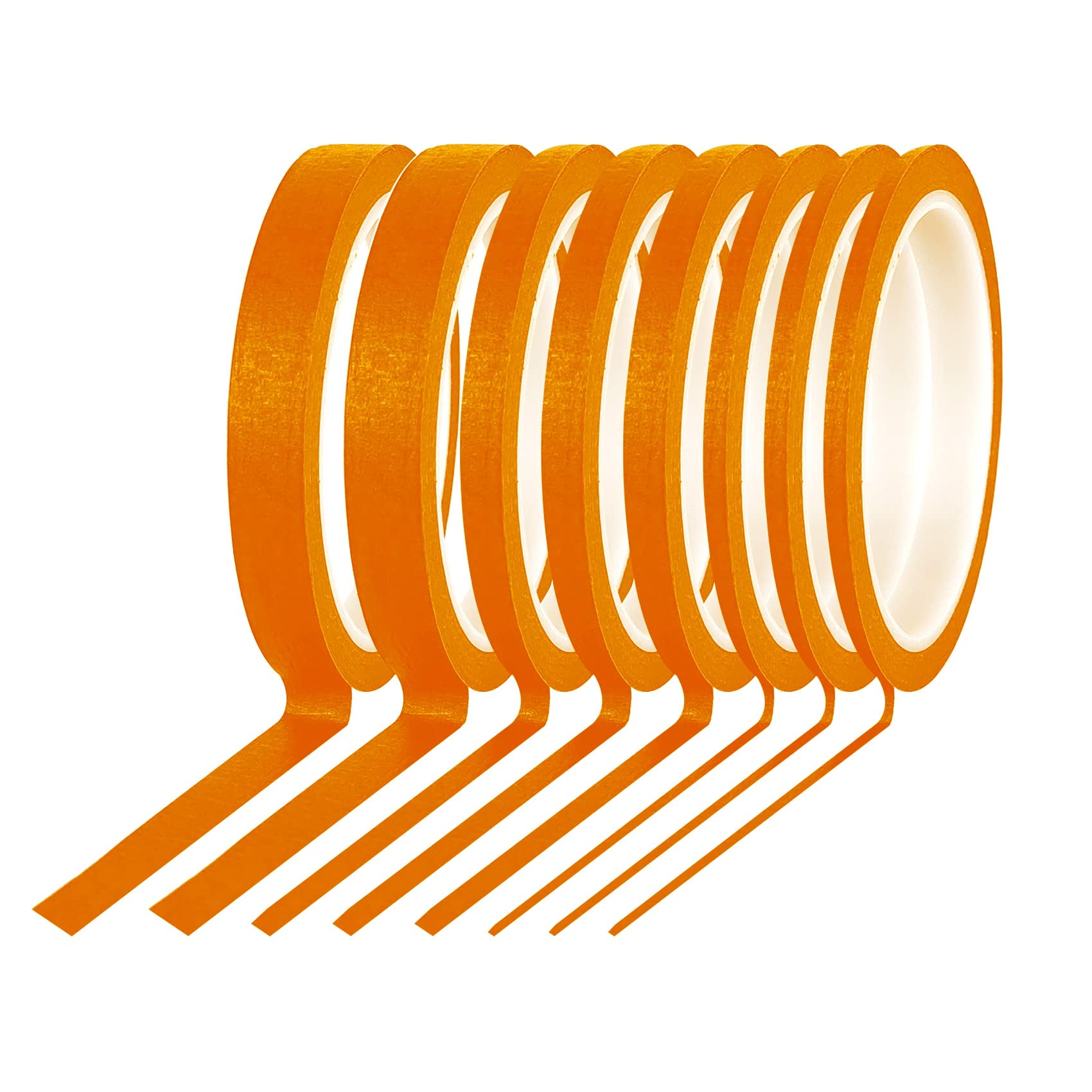 8Rolls Thin Painters Tape Total 176yards 1/8, 1/4, 1/2 inch Width Painter Tape Paint Tape