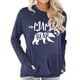 thumbnail image 1 of Sudadera con bolsillo para mujer, estampado de oso, cuello redondo, suave, cómoda, manga larga, camiseta para citas diarias, 1 of 5