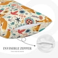 thumbnail image 3 of Daiia Whimsical Fox Floral Garden Bedding Waterproof Pillow Protector Zippered Queen – Bed Bug Proof Pillow Encasement-14"x20", 3 of 6