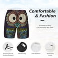 thumbnail image 4 of Kdxio Boho Owl Print Men'S Swim Trunks With Compression Liner 7 Inch Inseam Quick Dry Swim Shorts, 4 of 7