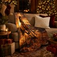 thumbnail image 3 of Majestic Chestnut Horse Mid Gallop Dust Over Desert, Rustic Farmhouse Horse Scene, Warm Flannel Blanket for Ranch House and Living Room, Horse Lovers Housewarming Gift, Rustic Home Decor, 3 of 9