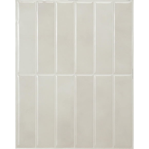 Smart Tiles Peel and Stick backsplash tiles, Morocco Grey/White, 5 Wall Panels (11,43"x9") for Kitchen Backsplash & Bathroom Vani