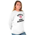 thumbnail image 3 of Donut Stop Dancing Sweet Tooth Pun Women Plus Size Long Sleeve Graphic Tee Brisco Brands 2X, 3 of 5