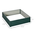thumbnail image 3 of KWUXIN Galvanized Raised Garden Bed 4x4 Steel Frame in Green Color for Vegetables, Flowers, Plants, and Herbs, 3 of 9