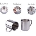 thumbnail image 3 of Taza de té de acero inoxidable de doble pared de 220 ml para beber té, café, sopa caliente, juego de 2, 3 of 4