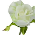 thumbnail image 4 of Darice 9" White and Green Artificial Short Single Stem Budding Rose Pick, 4 of 5