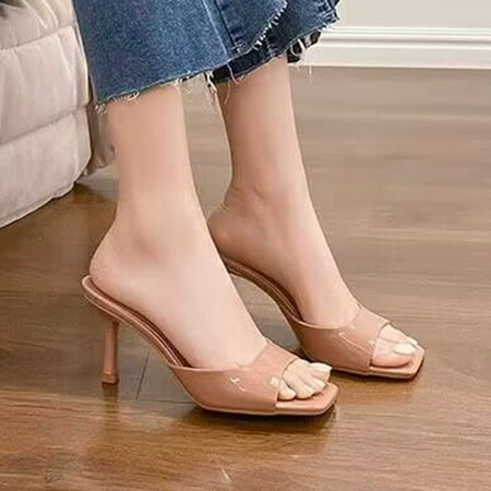 

AXXD Brown Shoes for Women Sandals Comfort Summer Beach Trendy Elegantes High Heel Mothers Day
