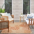 thumbnail image 3 of Nourison 6' x 9' Garden Oasis Nautical Coral Beach Flatweave Indoor Outdoor Area Rug Coral, 3 of 12