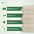 thumbnail image 2 of Plant Plate 100-pack of Eco-Friendly 6X6 Clamshell Heavy Duty Disposable Container, Made with Bagasse Natural Color - BPA-Free and Compostable., 2 of 6