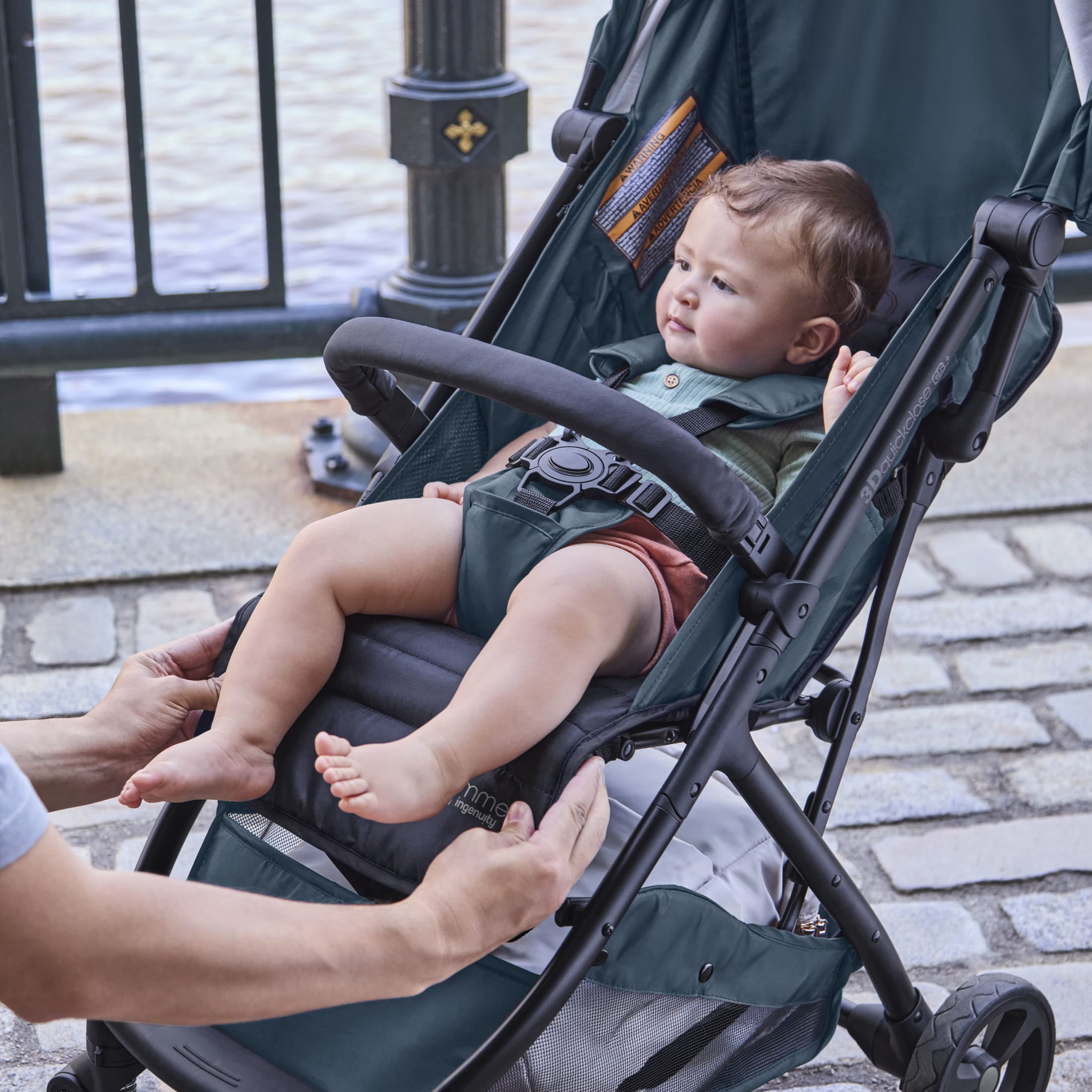 Ingenuity 3Dquickclose CS+ Compact Fold Infant Baby Stroller, Navy