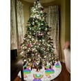 thumbnail image 4 of GZHJMY Christmas Tree Skirt, Rainbow Llama 36" for Indoor Outdoor Holiday Party Office Store Cupboard Decoration, 4 of 6