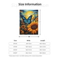 thumbnail image 5 of Sikiie Colorful Cloud Butterfly Sunflower Cozy Flannel Fleece Throw Blanket: Lightweight & Thick for All Seasons - Perfect for Women, Men, & Kids"60"x50", 5 of 6