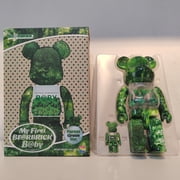 Green Leaf Forest Bearbrick 400%+100% myfirstbaby Set Advanced Edition Block Bear Gift Doll