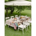 thumbnail image 3 of Spring Easter Sheep Outdoor Tablecloth - 60x120 Inch Rectangle Dining Table Cover, Colorful Eggs Floral Botanical Rustic Waterproof Outdoor Table Cloth with Umbrella Hole & Zipper for Picnic/Patio, 3 of 7