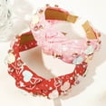 thumbnail image 4 of Valentine's Day Headbands for Women Fabric Wide Edge Hair Clips Elegant Ladies Party Hair Accessories, 4 of 8