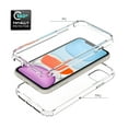 thumbnail image 5 of Feishell Gradient Clear Case for iPhone 12 mini (5.4 inch),Dual Layer Hybrid 2-In-1 PC + TPU Transparent Anti-Scratch Shockproof Lightweight Slim Phone Case for iPhone 12 mini,Purple, 5 of 6
