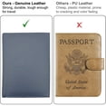 thumbnail image 5 of Grey RFID Blocking Genuine Leather Travel Passport Wallet Holder, 5 of 11