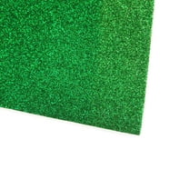 Glitter EVA Foam Sheets Arts and Crafts, 12"x18" 2MM, 10-Piece Emerald Green